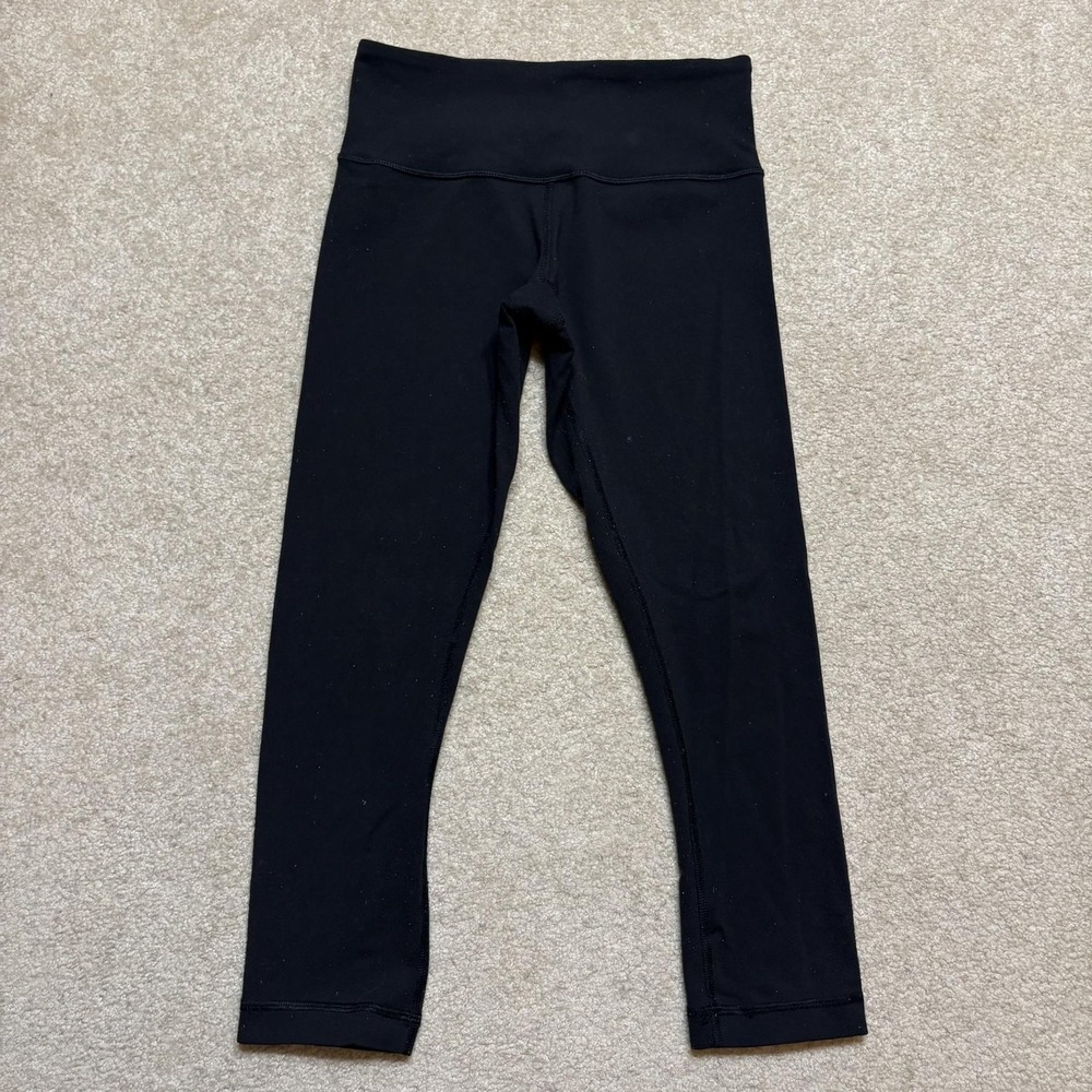Lululemon Leggings Womens 2 Black High Rise Ankle Yoga Running Gym Pants